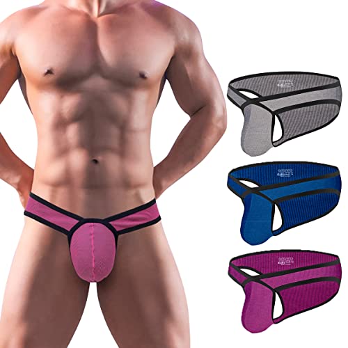 Meshal Herren Slip Baumwolle Low Rise Slip Soft Breathable Bulge Pouch Sexy Unterwäsche von Meshal