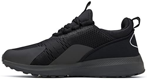 Mesing Sportschuhe Turnschuhe Atmungsaktiv Leichte Laufschuhe Hallenschuhe rutschfeste Mesh Fitness Sneaker für Herren Damen XZ471-Allblack1-EU41 von Mesing