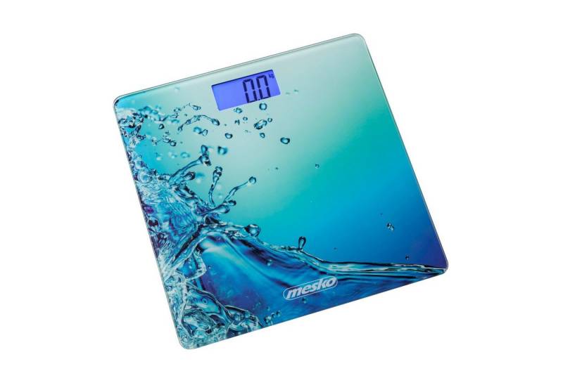 Mesko Personenwaage MS 8156, Badezimmerwaage aus gehärtetem Glas 150kg von Mesko