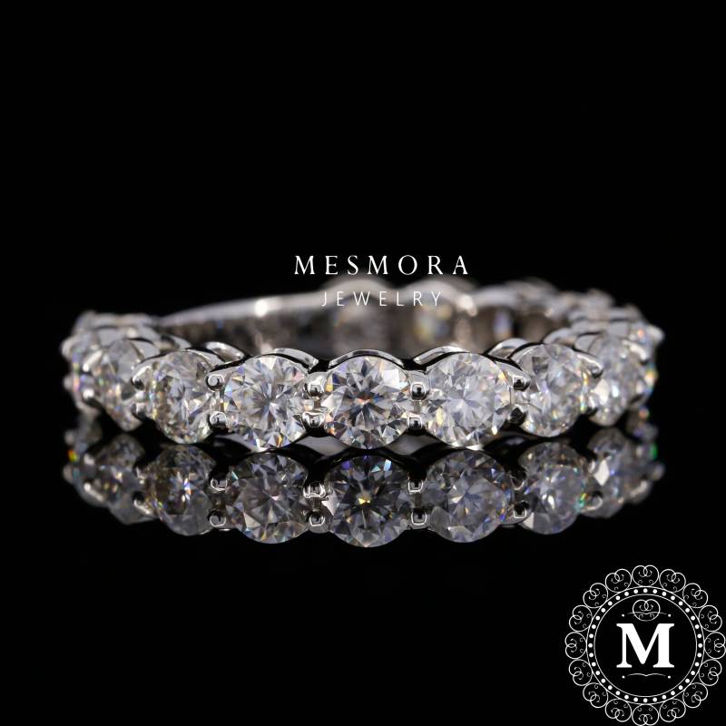 Runder Diamant Im Brillantschliff Ehering 3 Mm Rund Lab Gewachsener Band Versprechensring Passendes Hochzeitsgeschenk Stapelbares von MesmoraLabgrown