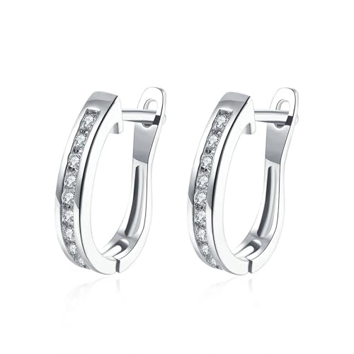 Creolen Weißgold 585, Damen Creolen aus 14 Karat Weißgold mit Lab Diamond Creolen Weißgold 585, Damen Creolen aus 14 Karat Weißgold mit Lab Diamond von Mesnt