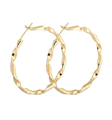 Kreolen Gold, Damen Creolen aus 18 Karat Gelbgold Runden Kreolen Gold, Damen Creolen aus 18 Karat Gelbgold Runden von Mesnt