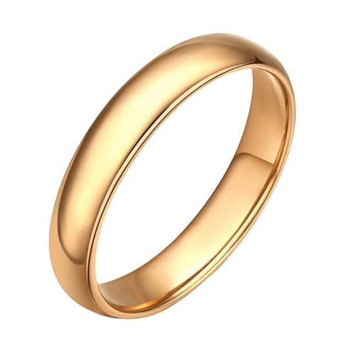 Mesnt Damen Goldring 750 Echtgold, 18K Gelbgold Ring für Frauen with Kein Edelstein, Größe 66 (21.0) von Mesnt