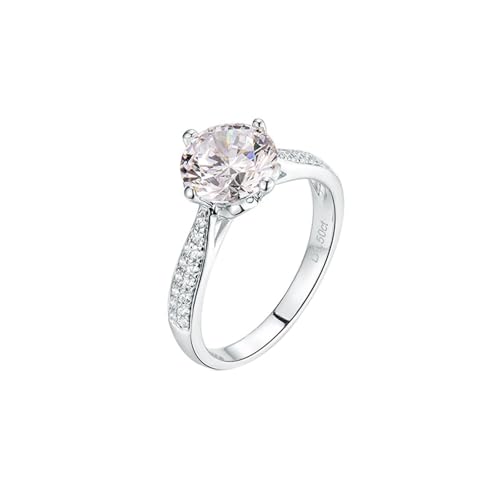 Mesnt Frauen Ehering, 18K Weißgold Ring für Damen with Moissanit 1.2ct, Größe 60 (19.1) von Mesnt