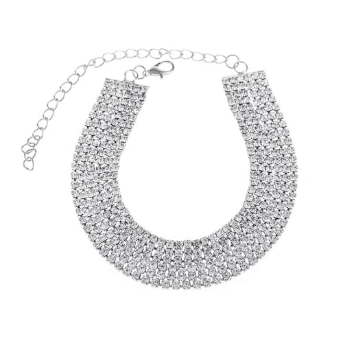 Mesnt Fußkettchen für Damen Frauen, Silber Mehrreihige Tenniskette Fußschmuck für Frauen für Sommer Strand, Länge: 20+10.3CM Mesnt Fußkettchen für Damen Frauen, Silber Mehrreihige Tenniskette Fußschmuck für Frauen für Sommer Strand, Länge: 20+10.3CM von Mesnt