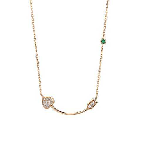 Mesnt Halskette Für Damen Gold, 18K Gelbgold Collier für Damen with Im Labor hergestellter Diamant 0.077ct von Mesnt