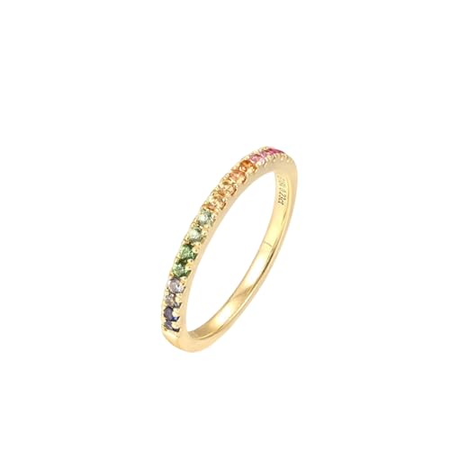 Mesnt Ringe Frauen Gold, 18K Gelbgold Ring für Frauen with Im Labor hergestellter Saphir 0.23ct, Größe 65 (20.7) von Mesnt