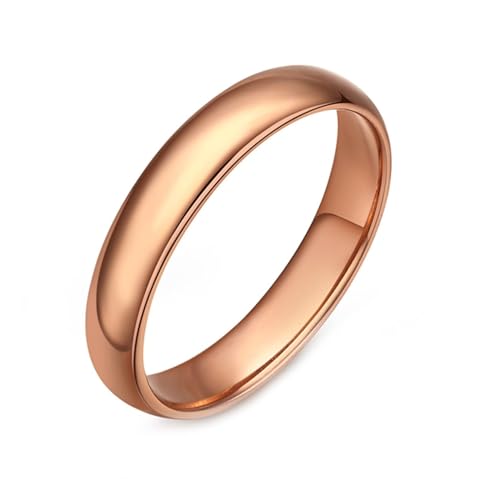 Mesnt Ringe Frauen Rosegold, 18K Rotgold Ring für Damen with Kein Edelstein, Größe 53 (16.9) von Mesnt
