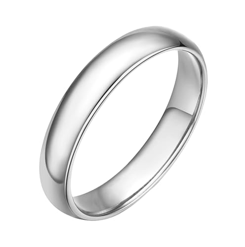 Mesnt Verlobungsring Damen, 18K Weißgold Ring für Frauen with Kein Edelstein, Größe 57 (18.1) von Mesnt