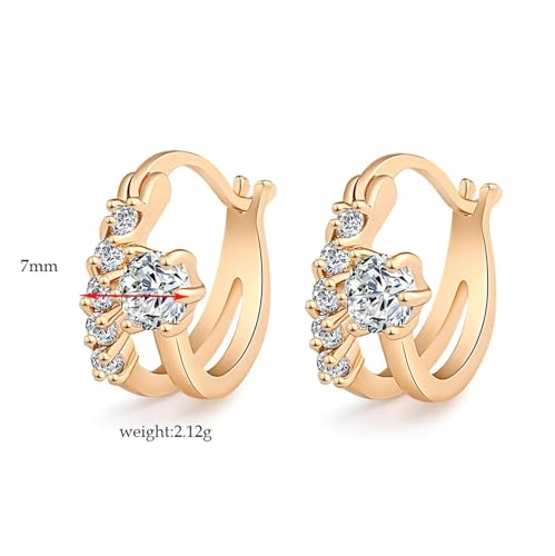 Ohrringe Creolen Gold, Frauen Creolen aus 9 Karat Gelbgold mit rundem Moissanit Ohrringe Creolen Gold, Frauen Creolen aus 9 Karat Gelbgold mit rundem Moissanit von Mesnt