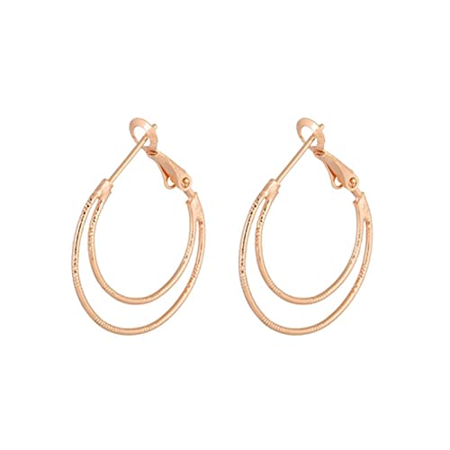 Ohrringe Damen Creolen, Damen Creolen aus 14 Karat Rotgold Runden von Mesnt