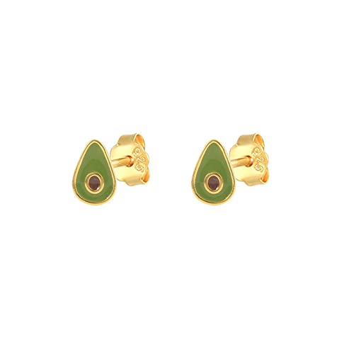 Ohrringe Silber 925 Set, Sterling Silber Avocado Ohrstecker Gold von Mesnt