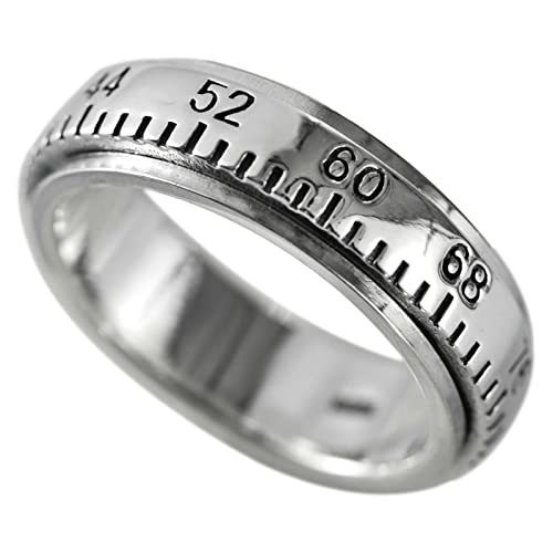 Ringe Frauen Silber 925, 925 Sterling Silber Abgestufter Drehring Ringe FrauenSilber, Größe 66 (21.0) von Mesnt