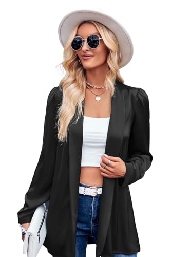 MessBebe Bluse Damen Oversize Langarmshirt Elegant Casual Business Hemdbluse V-Ausschnitt Shirt von MessBebe