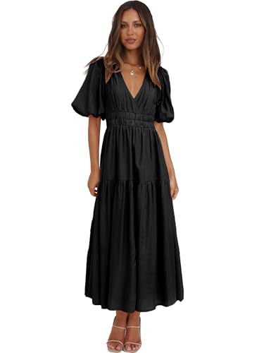 MessBebe Damen-Kleid, kurzärmelig, V-Ausschnitt, Freizeitkleid, Maxikleid, Partykleid MessBebe Damen-Kleid, kurzärmelig, V-Ausschnitt, Freizeitkleid, Maxikleid, Partykleid von MessBebe