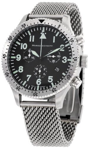 Messerschmitt ME5030M Herrenuhr, Lederarmband, Armband, Armband von Messerschmitt