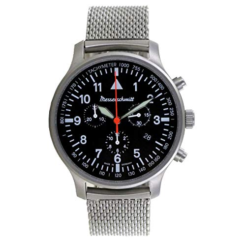 Messerschmitt Aristo Herren Uhr Flieger Chronograph ME-3H202M Edelstahl von Messerschmitt