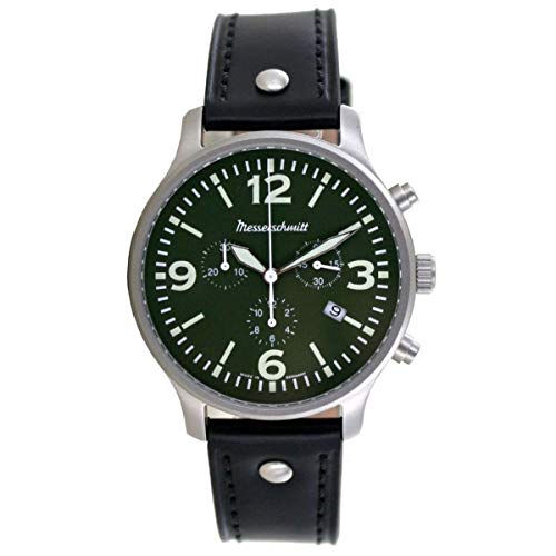 Messerschmitt Aristo Herren Uhr Fliegeruhr Chronograph ME-3H204L Leder von Messerschmitt