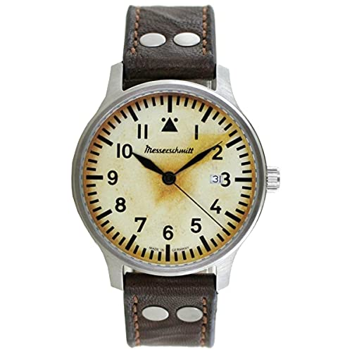 Aristo Herren Messerschmitt Uhr Fliegeruhr ME-42Vintage-2 Vintage Leder von Messerschmitt
