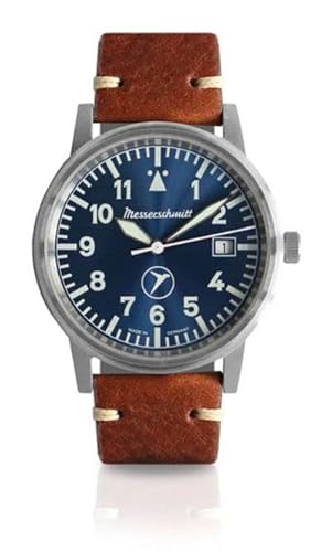 Aristo Herren Messerschmitt Uhr Fliegeruhr ME-9673BLVIN Leder von Messerschmitt