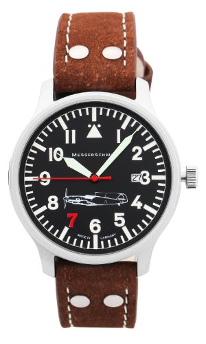 Messerschmitt 109-42R7 Herrenuhr, Lederarmband, Band von Messerschmitt