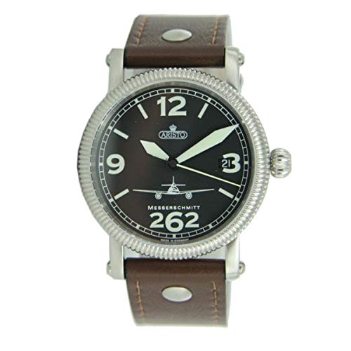 Messerschmitt 7H68 Herrenuhr, Lederband, Band von Messerschmitt