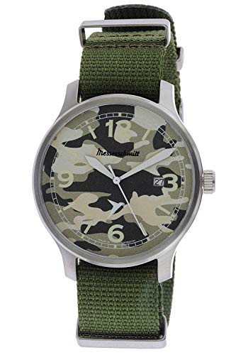 Messerschmitt Herren-Armbanduhr Camo mit grünem Textil-Natoarmband ME-42L-TB von Messerschmitt