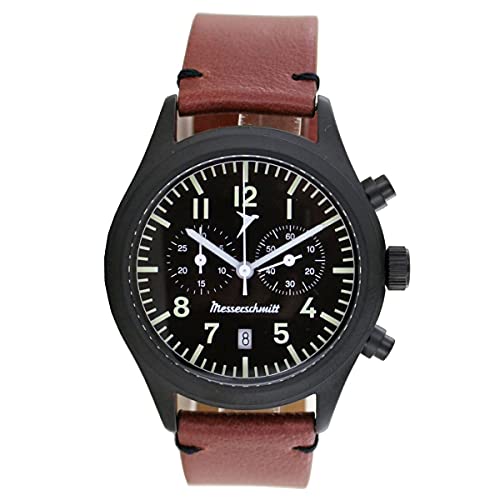 Messerschmitt Herren-Chronograph Fliegeruhr mit Lederband ME5021-44 von Messerschmitt