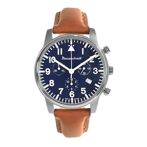 Messerschmitt Herren-Fliegeruhr Chronograph Braun/Blau ME-4544P-L von Messerschmitt