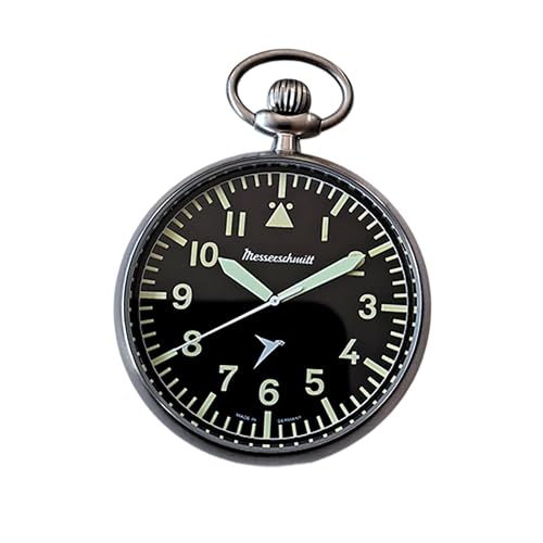 Messerschmitt ME-Tau-2 Taschenuhr im Fliegeruhren-Stil mit Kette von Messerschmitt
