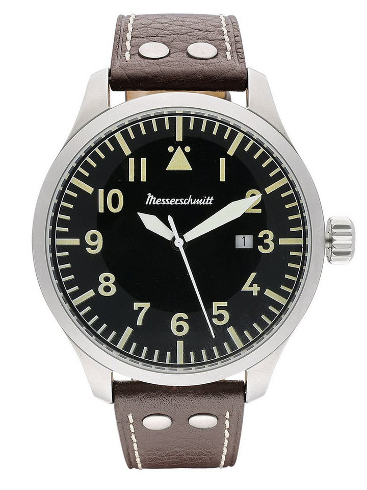 Messerschmitt Quarzuhr XL Beobachter Braun/Schwarz von Messerschmitt
