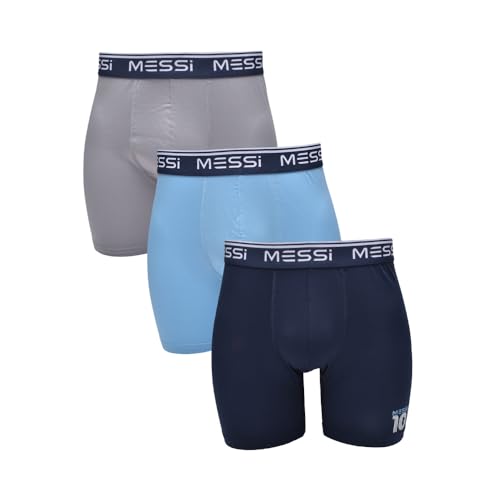 Messi Herren 3pk Stretch Boxer Briefs Retroshorts, Blau, Large von Messi