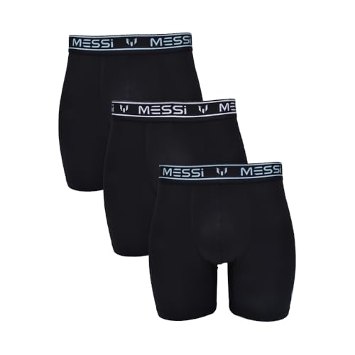 Messi Herren 3pk Stretch Boxer Briefs Retroshorts, Blau, Large von Messi