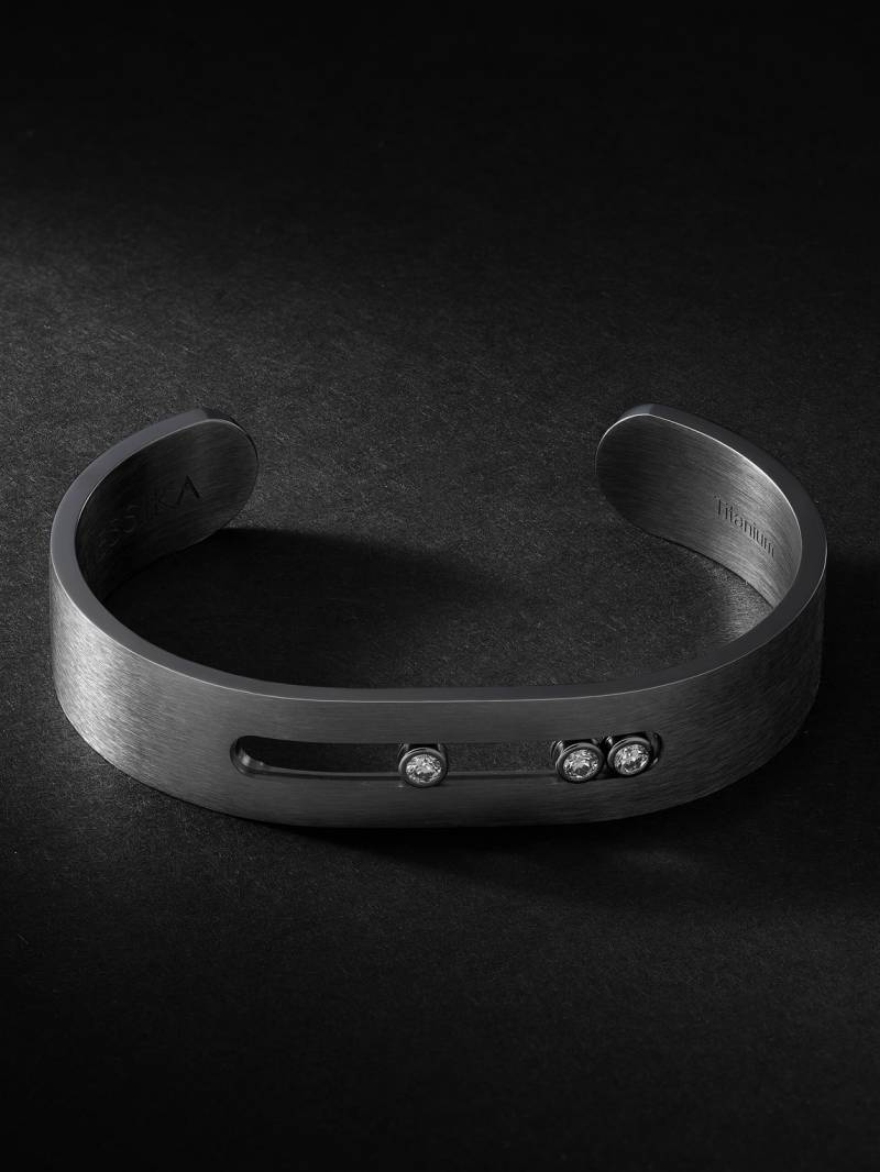 Messika - Move Graphite Titanium Diamond Cuff - Men - Gray - M von Messika