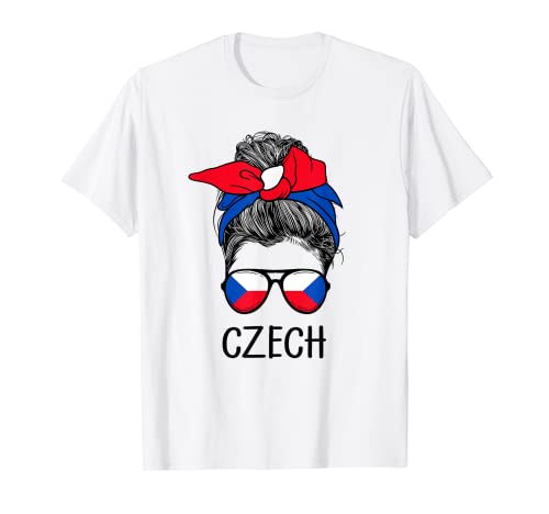 Czech Girl Czech Heritage Czech Republic Flag T-Shirt von Messy Bun Matching Novelty Outfits ...