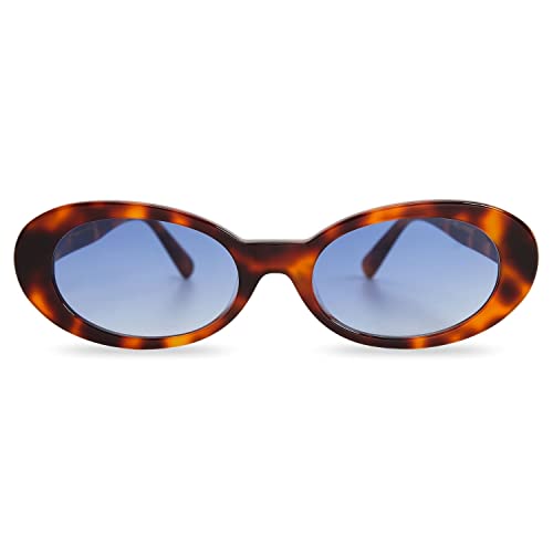 MessyWeekend Sonnenbrille für Damen & Herren mit Oval, Acetate Rahmen mit leichten Cat-Eye - Gläsern mit vollem UV400 Schutz - Designer-Sonnenbrillen für für Männer & Frauen - KURT von MessyWeekend