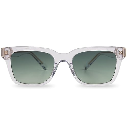 MessyWeekend Sonnenbrille Herren Rechteckig mit handgefertigtem Acetat Rahmen - Gläser mit vollem UV400 Schutz - Designer, Coole, Vintage Sonnenbrille für Männer - Sunglasses Aesthetic Men - DEAN von MessyWeekend