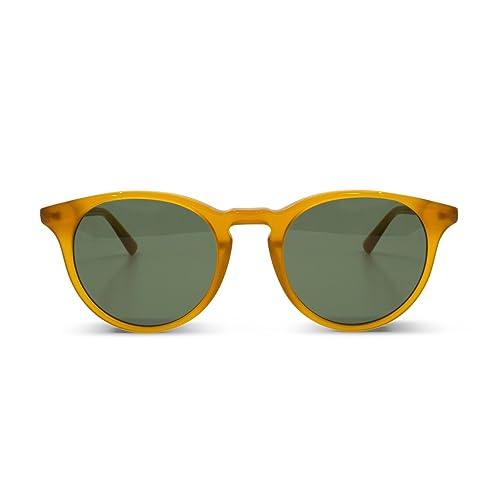 MessyWeekend Sonnenbrille Herren & Damen Rund mit handgefertigtem Acetat Rahmen - Gläser mit vollem UV400 Schutz - Designer Sonnenbrille für Männer & Frauen - Sunglasses Men & Woman - NEW DEPP von MessyWeekend
