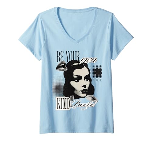 Damen Be Your Own Art of Beautiful Inspirational Motivational T-Shirt mit V-Ausschnitt Damen Be Your Own Art of Beautiful Inspirational Motivational T-Shirt mit V-Ausschnitt von Mestiza Rebel Art