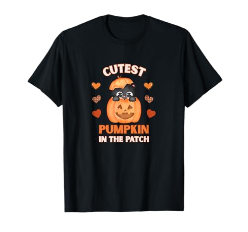 Niedlicher Kürbis im Patch Katze Jack-O-Lantern Herbstspaß T-Shirt Niedlicher Kürbis im Patch Katze Jack-O-Lantern Herbstspaß T-Shirt von Mestiza Rebel Art