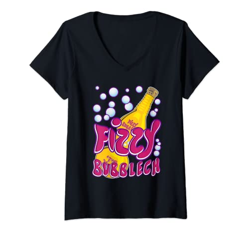 Damen Fizzy Bubblech Drink T-Shirt mit V-Ausschnitt von Meta Cortex