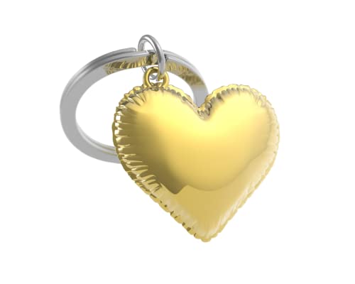 Meta[l]morphose O Schlüsselanhänger Herz Ballon Helium Gold – MTM311-01 7,5 x 4 x 1, goldfarben, 7,5x4x1, Einzigartig von O meta[l]morphose