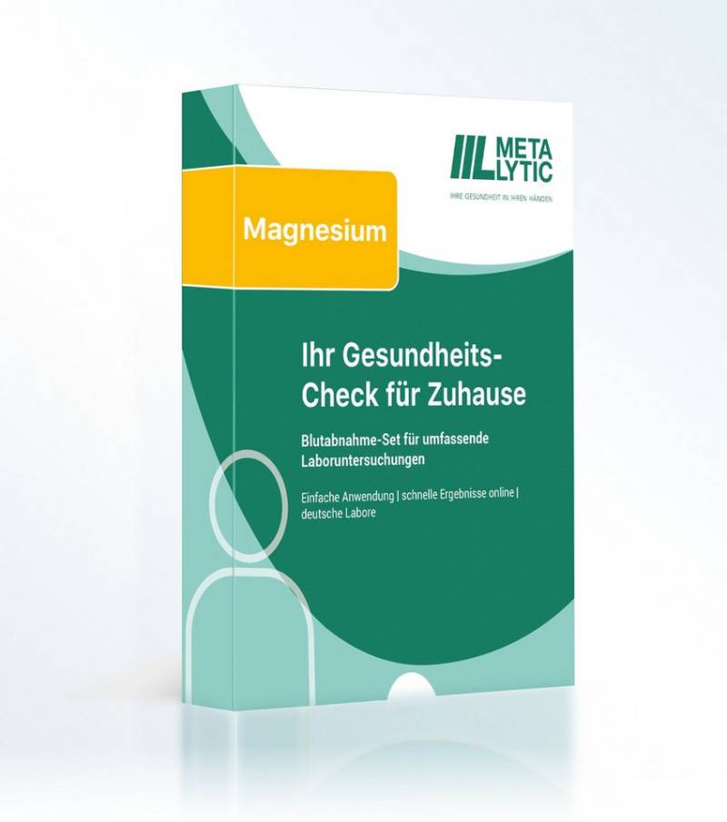 MetaLytic Hämoglobin-Schnelltest Magnesium Test, 1 Messparameter, Bluttest, Kein Arzt- oder Laborbesuch notwendig, Bis zu 100% genaue Erkennung von positiven und negativen Proben von MetaLytic