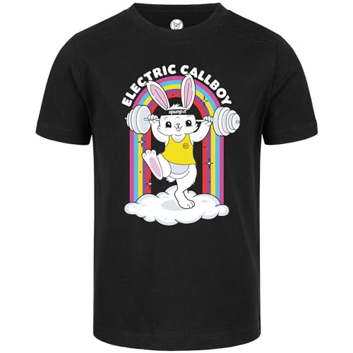 Electric Callboy (Pump It Bunny) - Kinder T-Shirt, schwarz, Mehrfarbig, 164 von Metal Kids