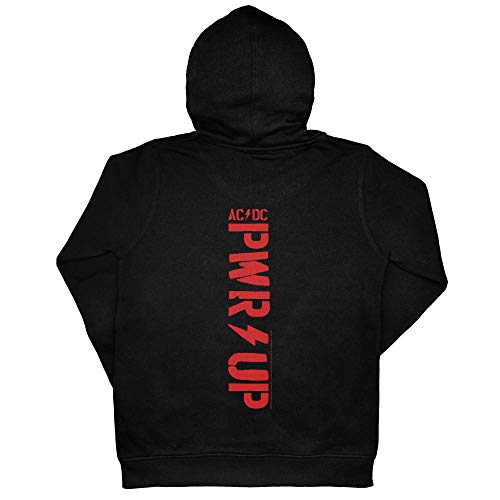 Metal Kids AC/DC (PWR UP) - Kinder Kapuzenjacke, schwarz, Größe 140 (10-11 Jahre), offizielles Band-Merch von Metal Kids