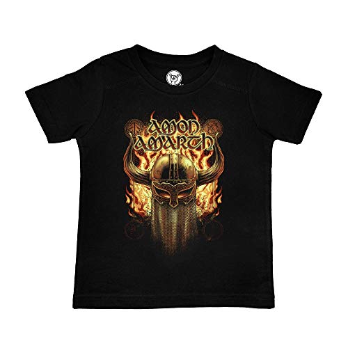 Metal Kids Amon Amarth (Helmet) - Kinder T-Shirt, schwarz, Größe 152 (12-13 Jahre), offizielles Band-Merch von Metal Kids