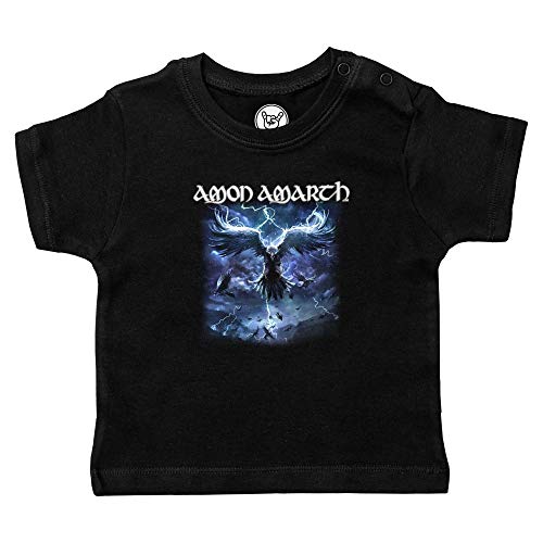 Metal Kids Amon Amarth (Raven's Flight) - Baby T-Shirt, schwarz, Größe 80/86 (12-24 Monate), offizielles Band-Merch von Metal Kids
