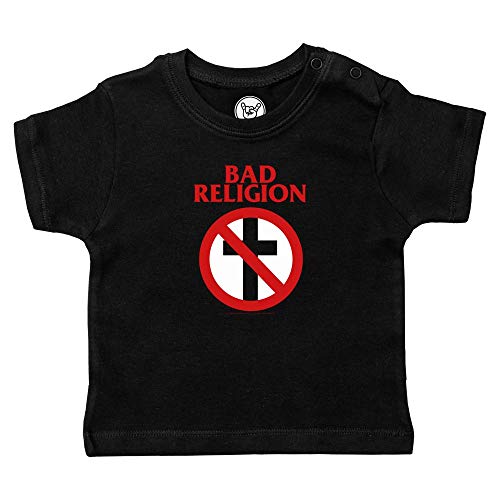 Metal Kids Bad Religion (Cross Buster) - Baby T-Shirt, schwarz, Größe 68/74 (6-12 Monate), offizielles Band-Merch von Metal Kids