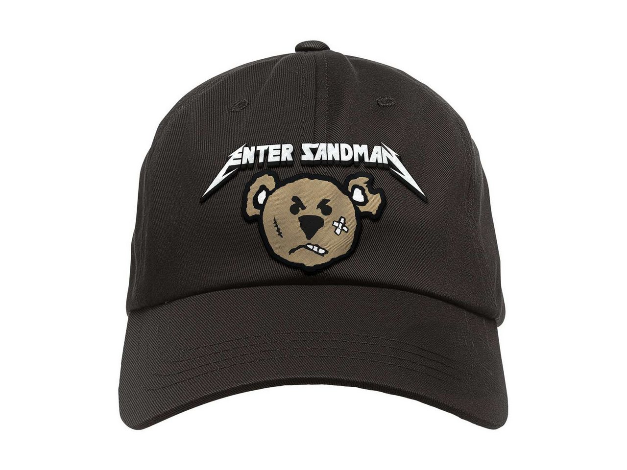 Metal Kids Baseball Cap mit Enter Sandman (Metallica Tribute) Stick für Kinder (1-15 J) Druckknopf zum einfachen lösen und einstellen von Metal Kids
