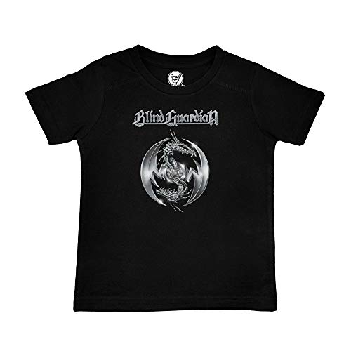 Metal Kids Blind Guardian (Silverdragon) - Kinder T-Shirt, schwarz, Größe 128 (8-9 Jahre), offizielles Band-Merch von Metal Kids